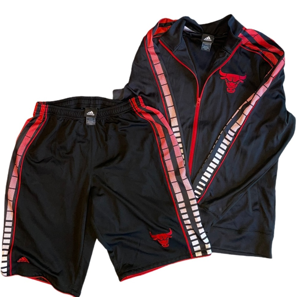 RARE Adidas Chicago Bulls Matching Jacket/Shorts